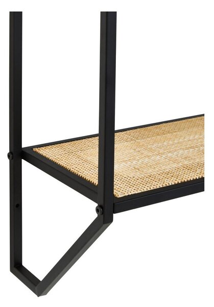 Черен/в естествен цвят на няколко нива метален стенен рафт 61 cm Depok – Premier Housewares