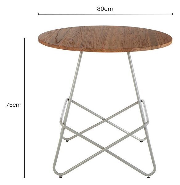 Кръгла трапезна маса от масивен бряст ø 80 cm District – Premier Housewares