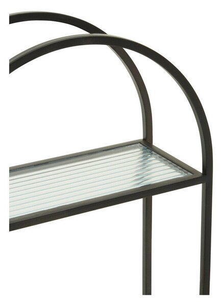 Черен/в естествен цвят на няколко нива метален стенен рафт 35 cm Mataram – Premier Housewares