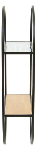 Черен/в естествен цвят на няколко нива метален стенен рафт 35 cm Mataram – Premier Housewares