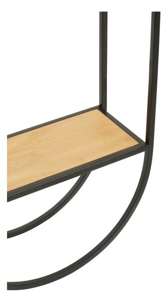 Черен/в естествен цвят на няколко нива метален стенен рафт 35 cm Mataram – Premier Housewares