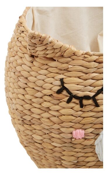 Детска кошница за играчки от воден зюмбюл в естествен цвят ø 49x40 cm Lidi Cat Face – Premier Housewares