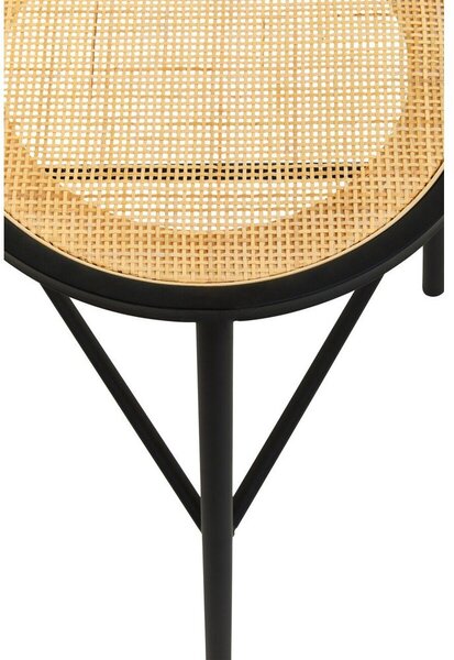 Черен/в естествен цвят ратанов стол Depok – Premier Housewares