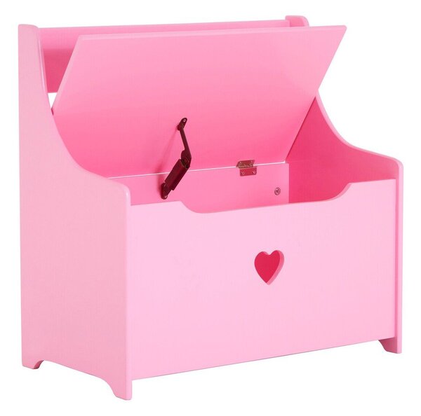 Розово детско шкафче с пейка 60x62x34 cm Pink Heart – Premier Housewares