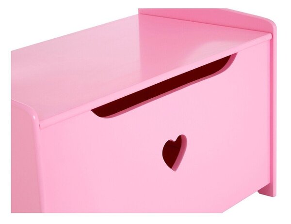 Розово детско шкафче с пейка 60x62x34 cm Pink Heart – Premier Housewares