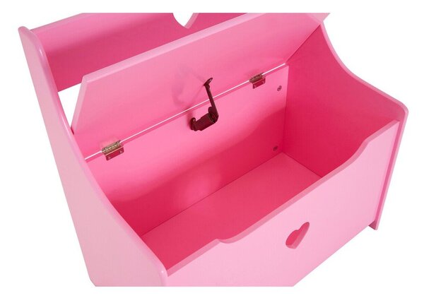 Розово детско шкафче с пейка 60x62x34 cm Pink Heart – Premier Housewares