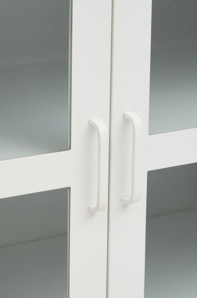 Бяла стоманена витрина 140x80x45 cm Acier – Premier Housewares