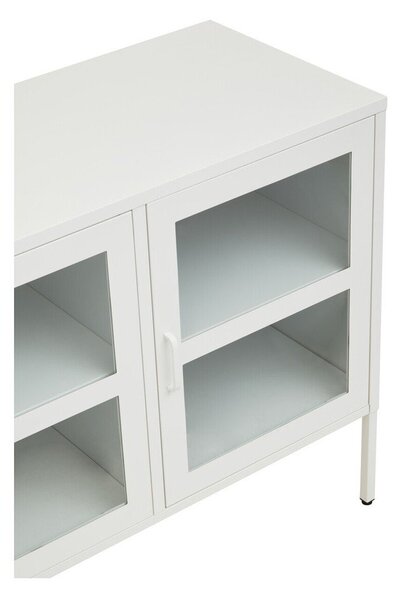 Бяла стоманена витрина 140x80x45 cm Acier – Premier Housewares