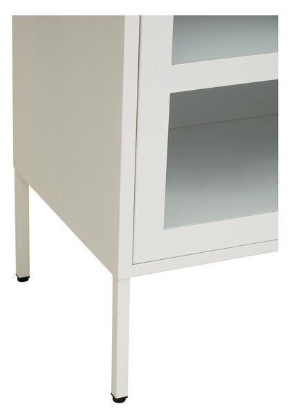 Бяла стоманена витрина 140x80x45 cm Acier – Premier Housewares