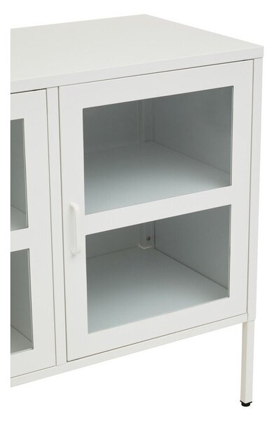 Бяла стоманена витрина 140x80x45 cm Acier – Premier Housewares