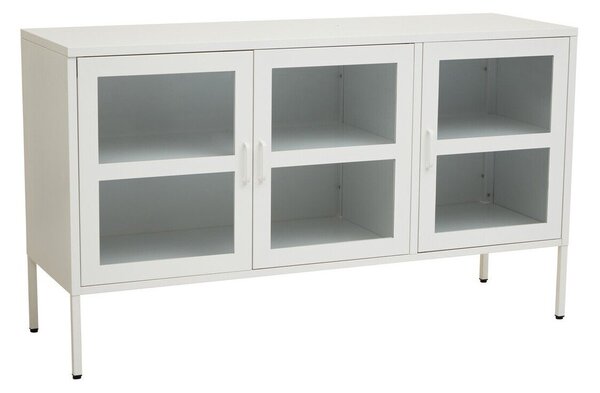 Бяла стоманена витрина 140x80x45 cm Acier – Premier Housewares