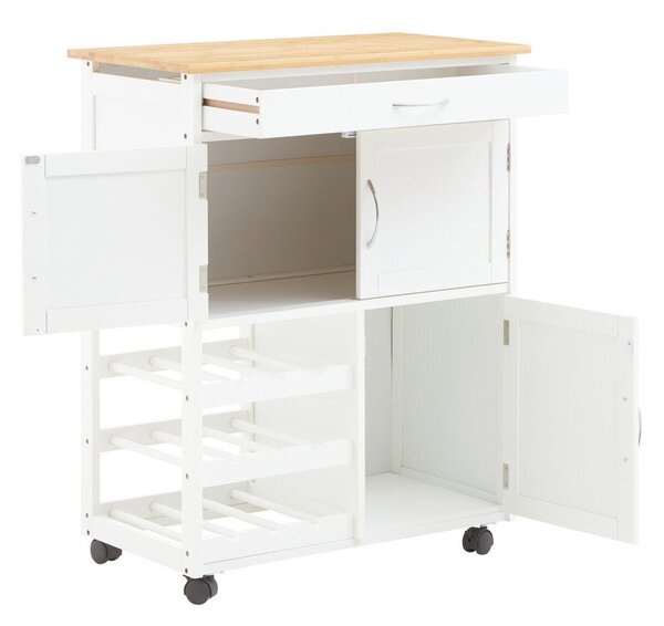Бамбукова маса за сервиране на колелца 37x67 cm Harlow – Premier Housewares