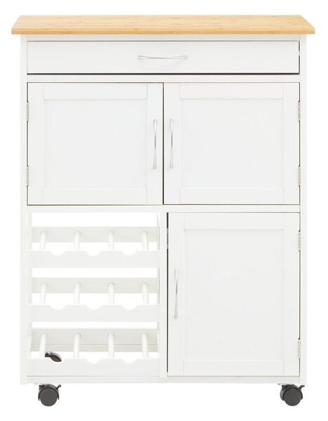 Бамбукова маса за сервиране на колелца 37x67 cm Harlow – Premier Housewares