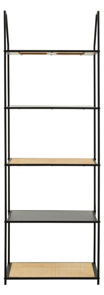 Черен/в естествен цвят метален стелаж 61x179x34 cm Depok – Premier Housewares