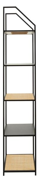Черен/в естествен цвят метален стелаж 61x179x34 cm Depok – Premier Housewares