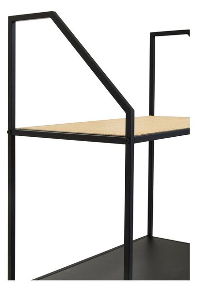 Черен/в естествен цвят метален стелаж 61x179x34 cm Depok – Premier Housewares