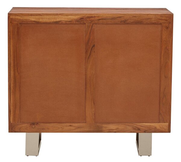 Скрин от масивна акация в тъмно естествен цвят 92x82x40 cm Simla – Premier Housewares