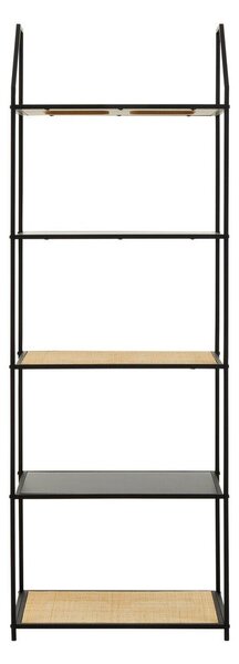 Черен/в естествен цвят метален стелаж 61x179x34 cm Depok – Premier Housewares