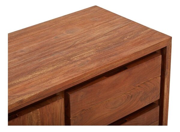 Скрин от масивна акация в тъмно естествен цвят 92x82x40 cm Simla – Premier Housewares