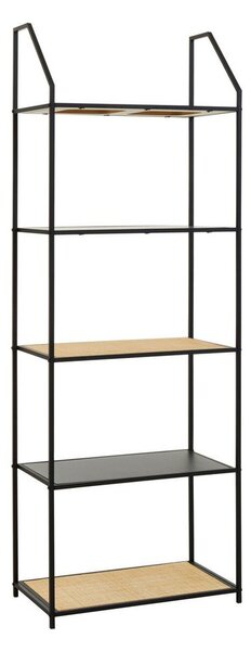 Черен/в естествен цвят метален стелаж 61x179x34 cm Depok – Premier Housewares