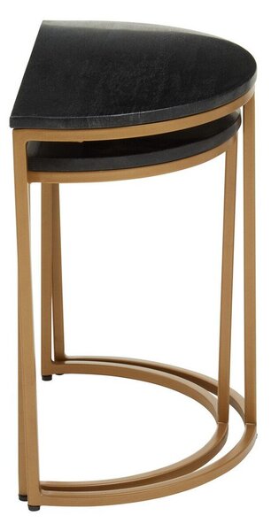 Странични масички в комплект 2 бр. с мраморна плоча 28x45 cm Varana – Premier Housewares
