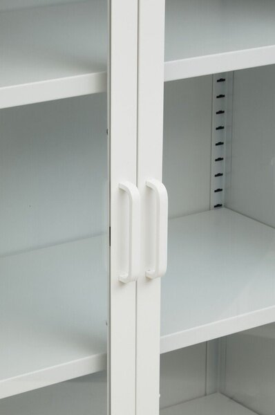 Бяла стоманена витрина 75x150x35 cm Acier – Premier Housewares