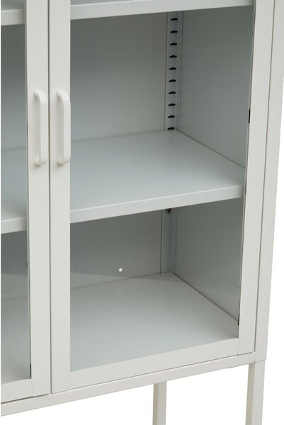 Бяла стоманена витрина 75x150x35 cm Acier – Premier Housewares