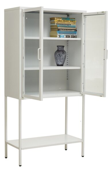 Бяла стоманена витрина 75x150x35 cm Acier – Premier Housewares