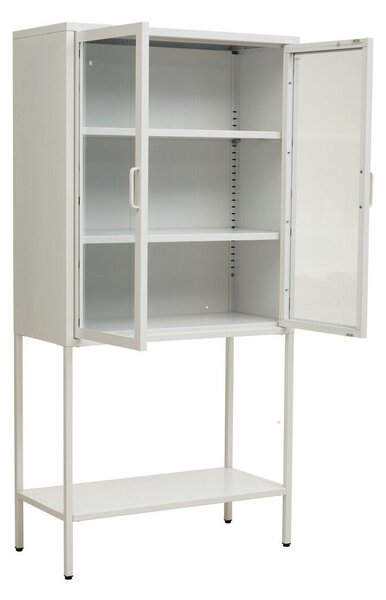 Бяла стоманена витрина 75x150x35 cm Acier – Premier Housewares