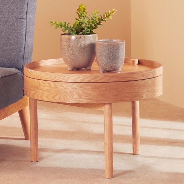 Кръгла странична масичка от декор от бор ø 60 cm Viborg – Premier Housewares