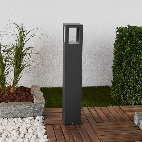 Lucande LED осветление за пътеки Nicola, 65 cm, антрацит, P54, Черен, Алуминий, Модерен