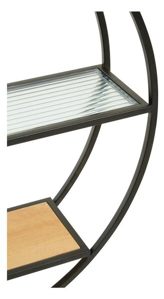 Черен/в естествен цвят на няколко нива метален стенен рафт 61 cm Mataram – Premier Housewares