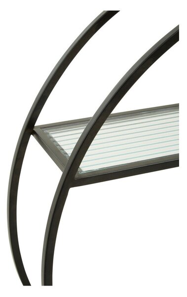 Черен/в естествен цвят на няколко нива метален стенен рафт 61 cm Mataram – Premier Housewares