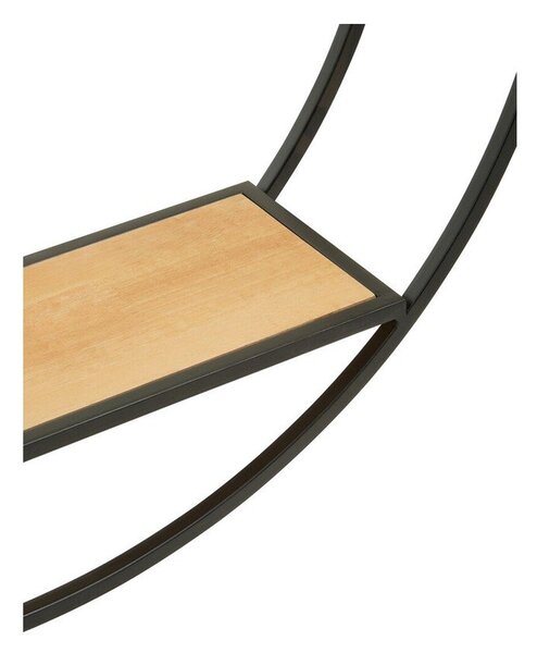 Черен/в естествен цвят на няколко нива метален стенен рафт 61 cm Mataram – Premier Housewares