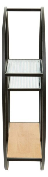 Черен/в естествен цвят на няколко нива метален стенен рафт 61 cm Mataram – Premier Housewares