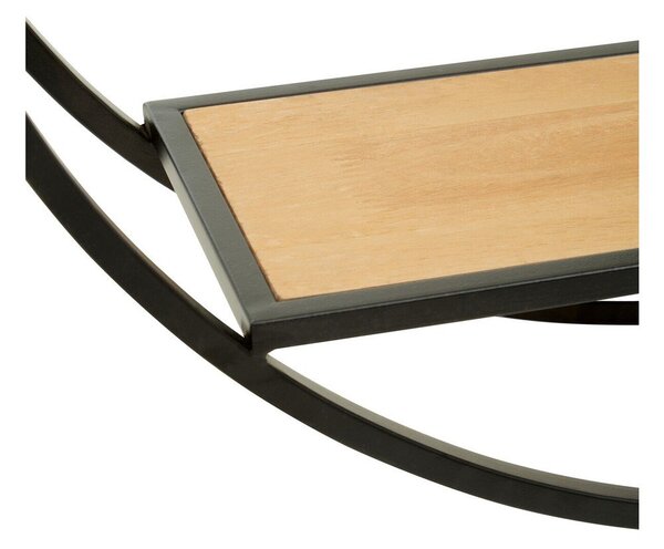 Черен/в естествен цвят на няколко нива метален стенен рафт 61 cm Mataram – Premier Housewares