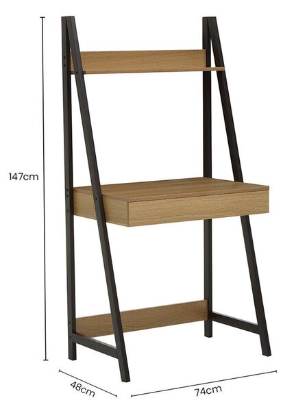 Работна маса от декор от дъб 48x74 cm Bradbury – Premier Housewares