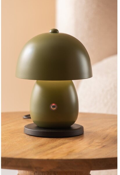 Тъмнозелена LED настолна лампа с метален абажур (височина 18 cm) Mono LED – Leitmotiv