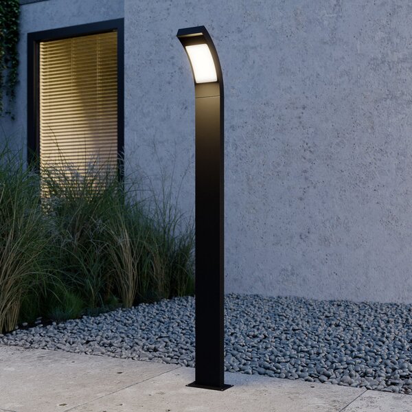 Lucande LED осветление за пътеки Juvia, 100 cm, антрацит, метал, IP54, Черен, Алуминий, Модерен