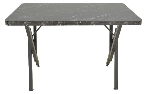 Маса VERTEX черен мрамор и метал 110x70x72см