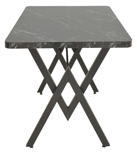 Маса VERTEX черен мрамор и метал 110x70x72см