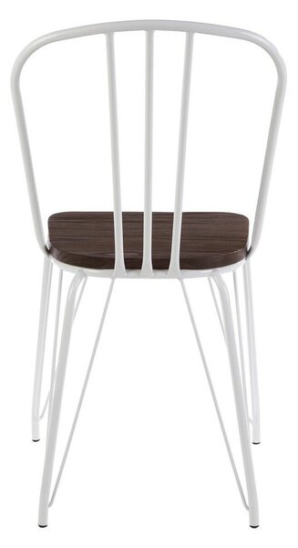 Бял/в естествен цвят трапезен стол от масивен бряст District – Premier Housewares