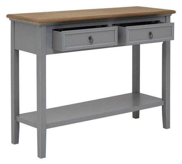 Сива конзолна маса от масивна Пауловния 34,5x99 cm Henley – Premier Housewares