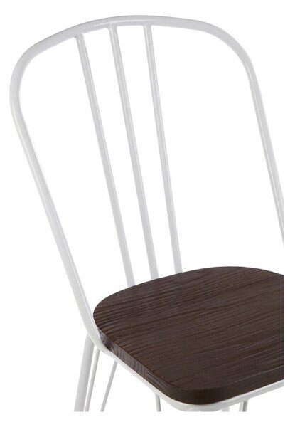 Бял/в естествен цвят трапезен стол от масивен бряст District – Premier Housewares