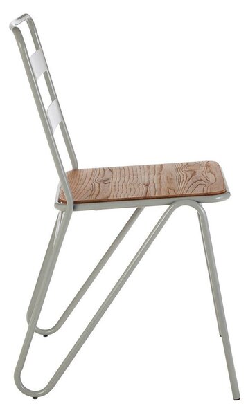 Сив/в естествен цвят трапезен стол от масивен бряст District – Premier Housewares
