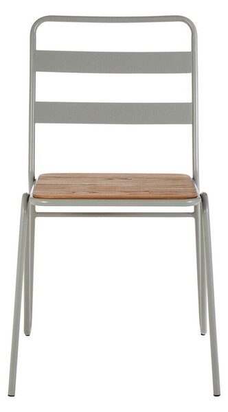Сив/в естествен цвят трапезен стол от масивен бряст District – Premier Housewares
