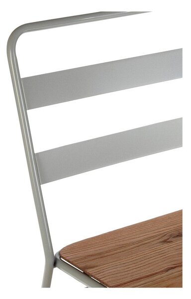 Сив/в естествен цвят трапезен стол от масивен бряст District – Premier Housewares