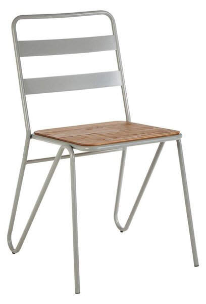 Сив/в естествен цвят трапезен стол от масивен бряст District – Premier Housewares