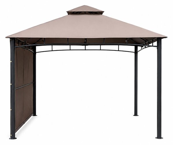 Градинска шатра с допълнителен сенник - 3 x 3 m, таупе