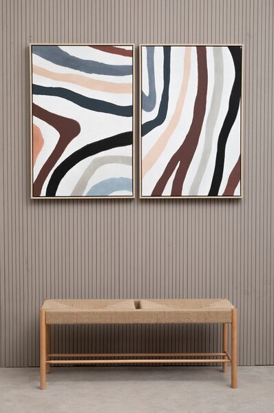 Картини в комплект 2 бр. с включена рамка/върху платно 63x93 cm Astratto – Premier Housewares